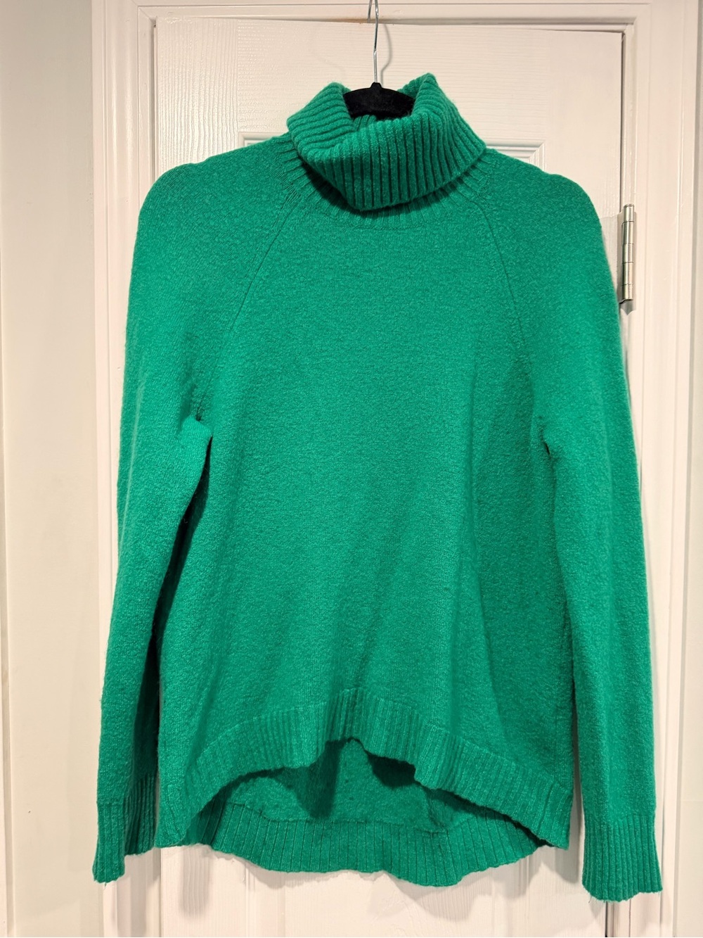 J.Crew Size S Green Wool Alpaca Blend Turtleneck Sweater Oversized Tunic